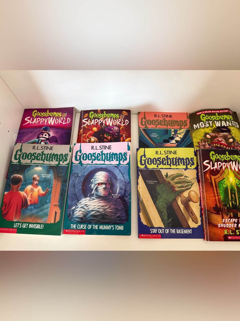 Scholastic Goosebumps Book Lot – Teal, Purple, Green, Yellow Covers